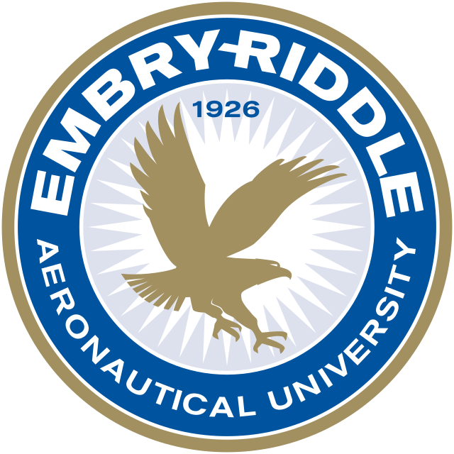 Circular logo of the embry-riddle auronautical university team