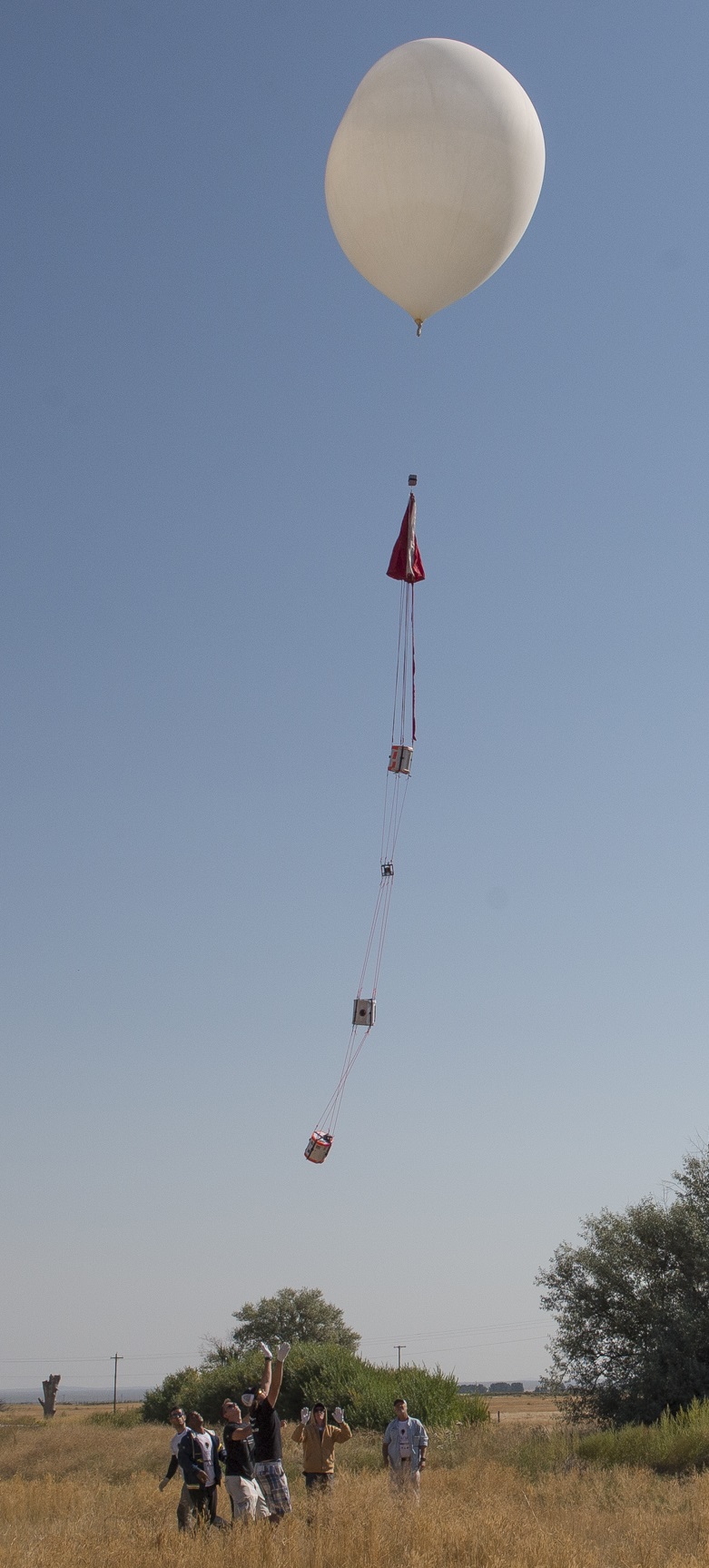 Image of engineering balloon being launched