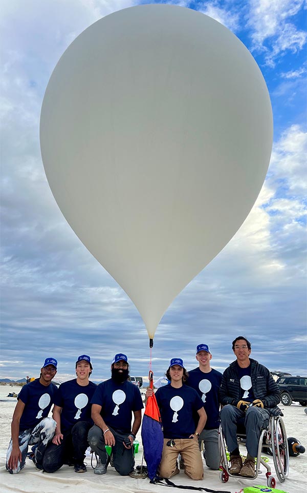 The Navada team is with their balloon in 2023