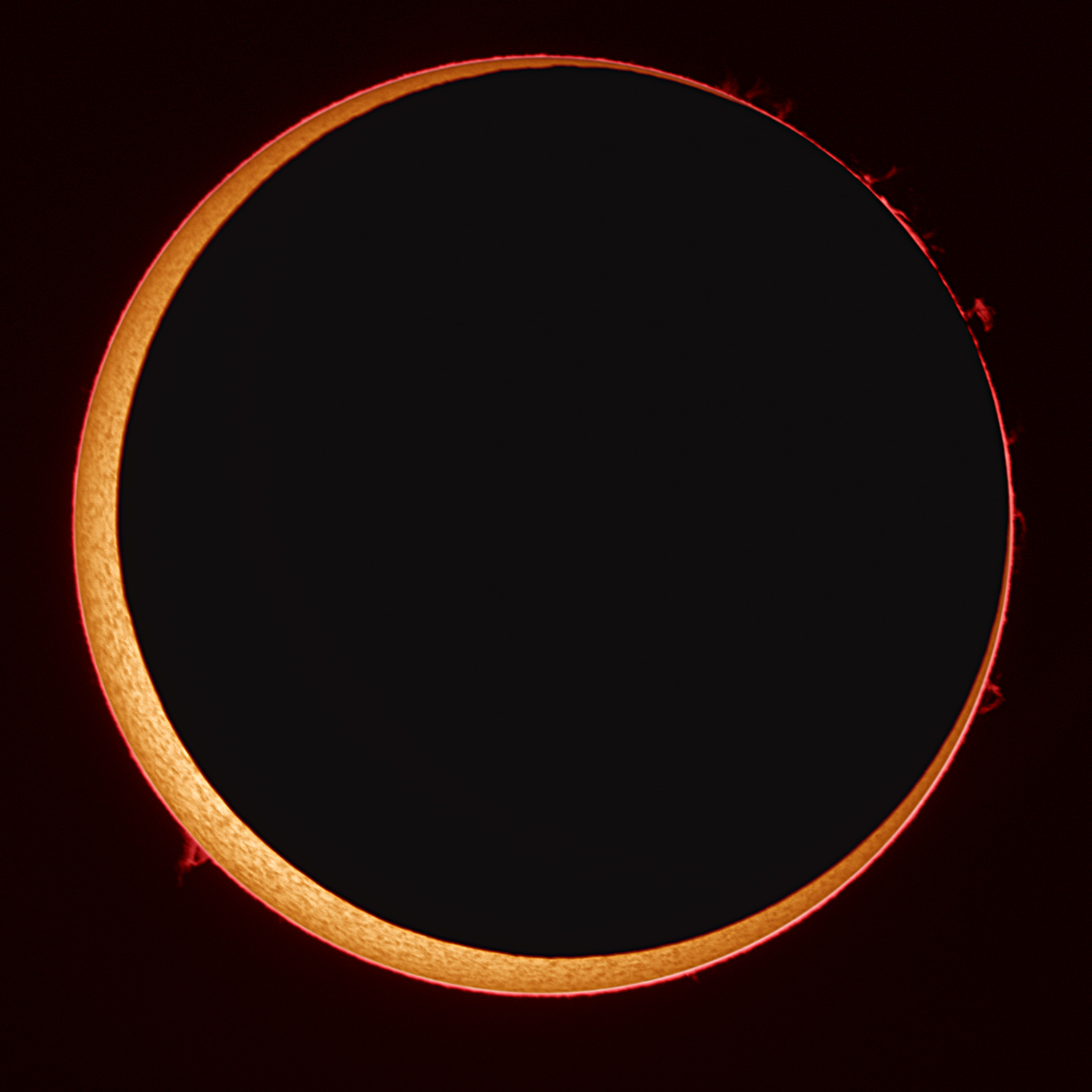 the sun being eclipsed by the moon