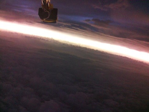 A shadow over the Earth from the Eclipse