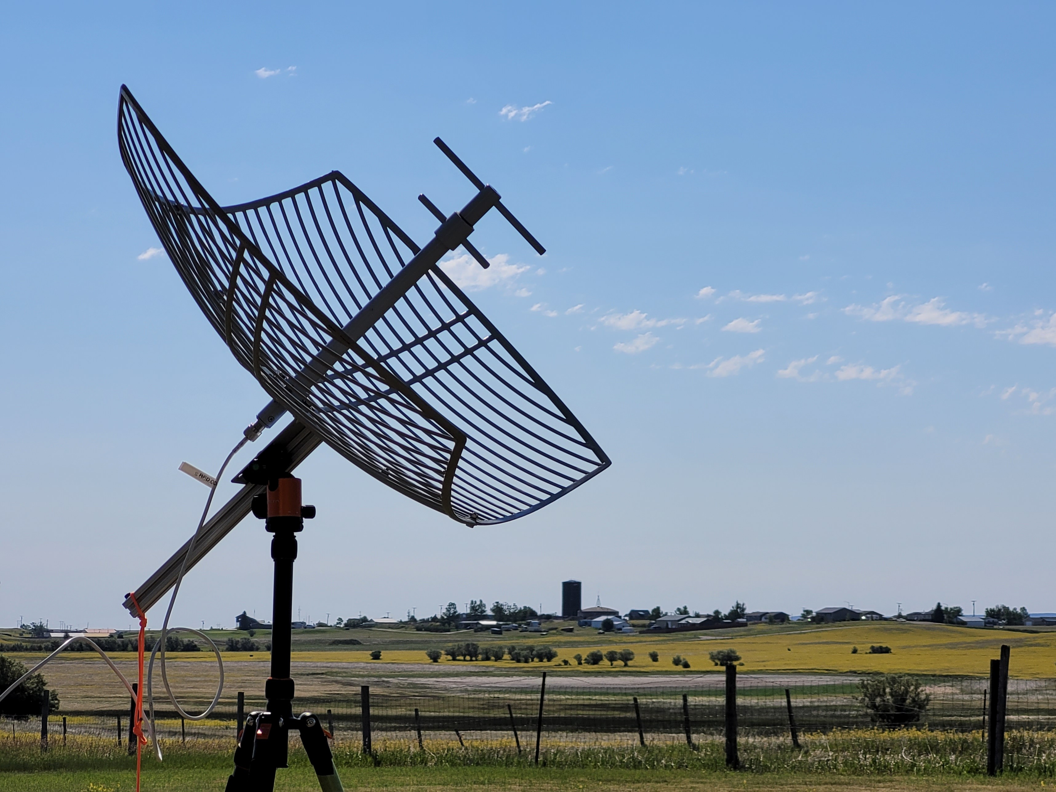 A radio dish pointing toward the sky